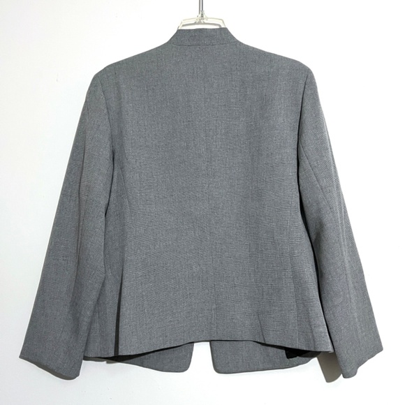 Anne Klein Blazer Gray Jacket Work Office Casual Military Basic - Picture 6 of 14